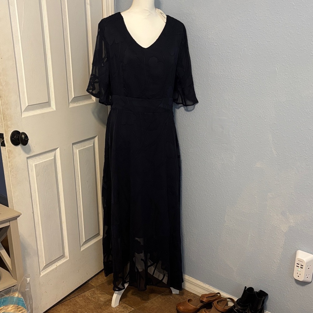 Chic Navy Blue Maxi Dress